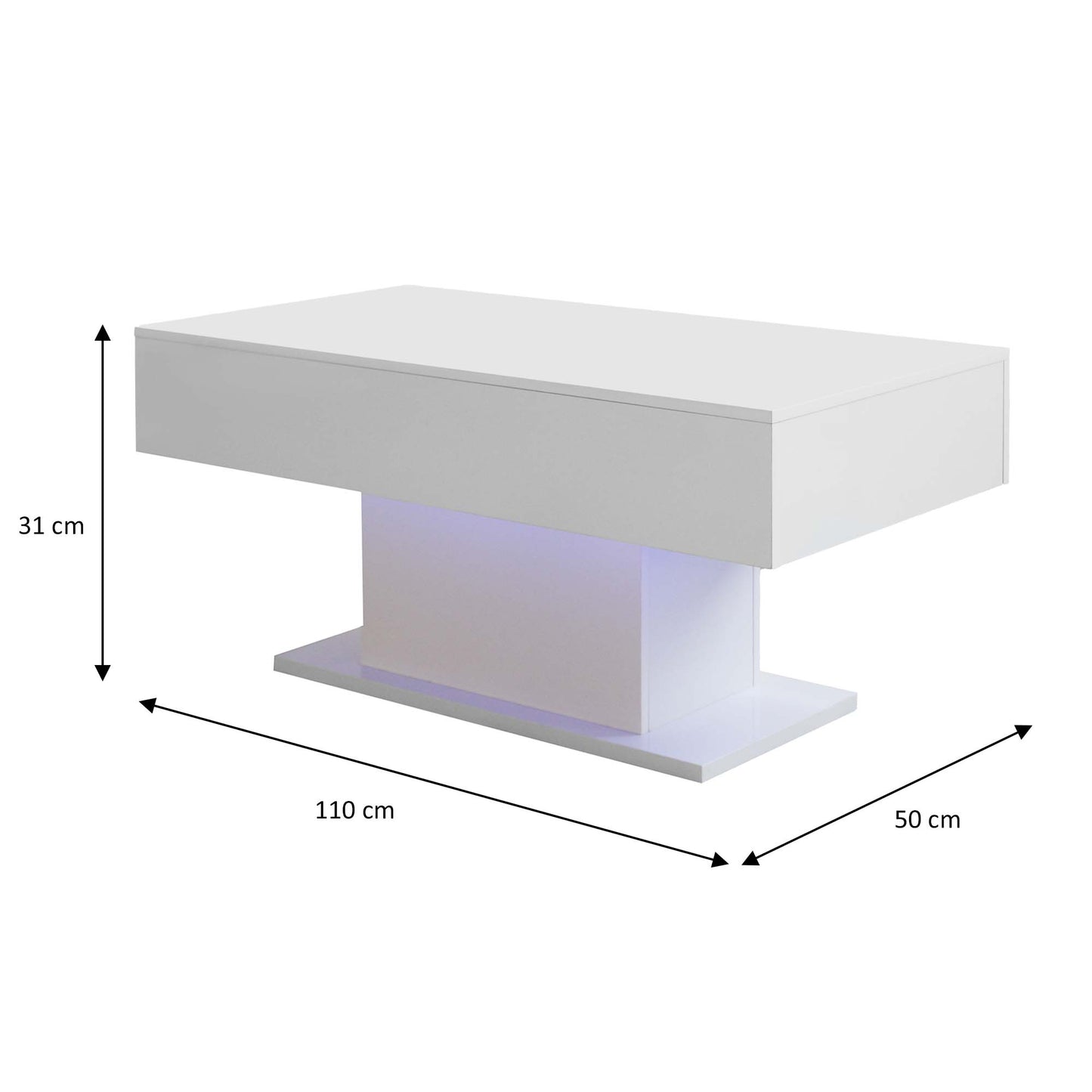 Edgcott High Gloss Coffee Table with LED's