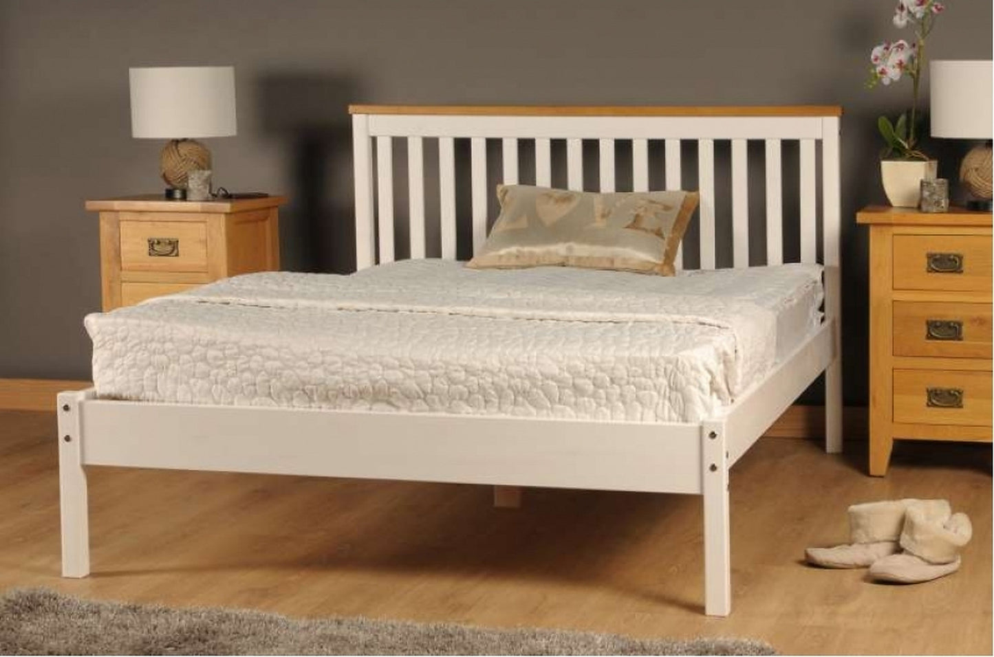 Medina Wooden Bed Frame - Classic & Sturdy Centerpiece for Your Restful Bedroom