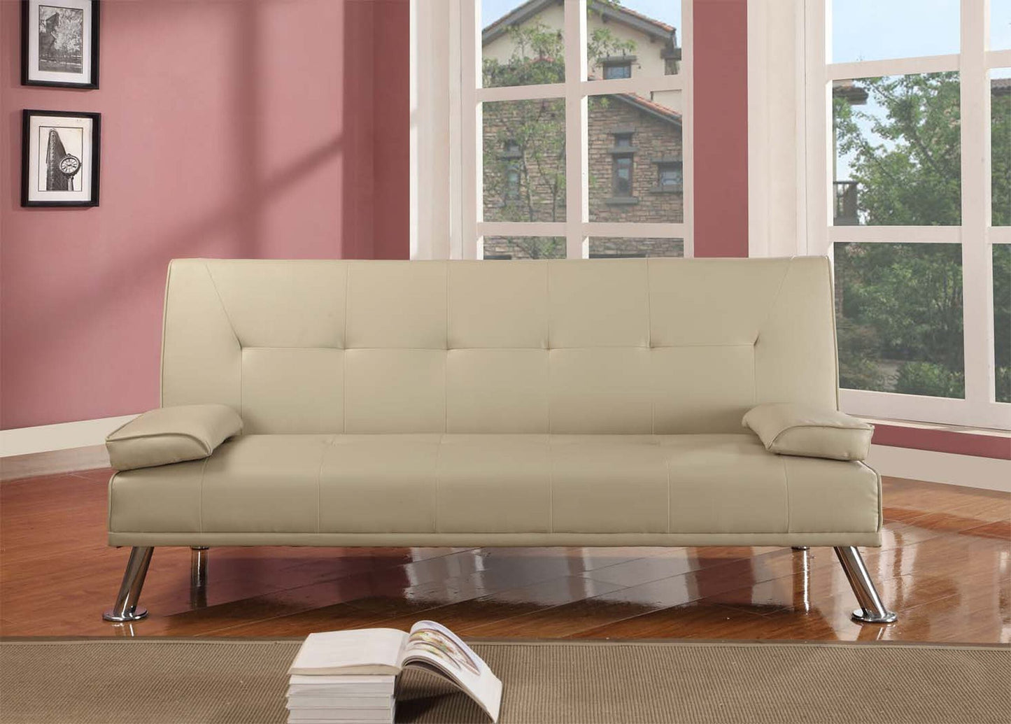 Naples Faux Leather Sofa Bed