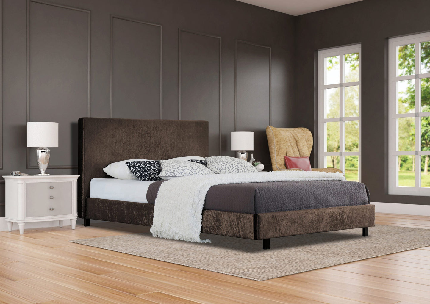 Prado Crushed Velvet Bed Frame
