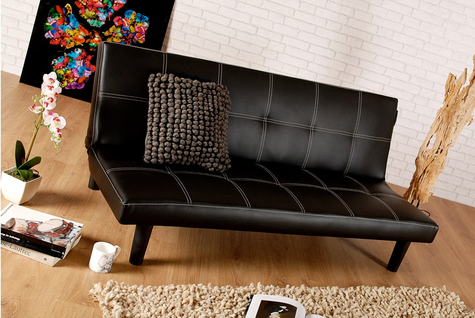 Spencer Sofa Bed: Sleek and Comfortable Design in Faux Leather