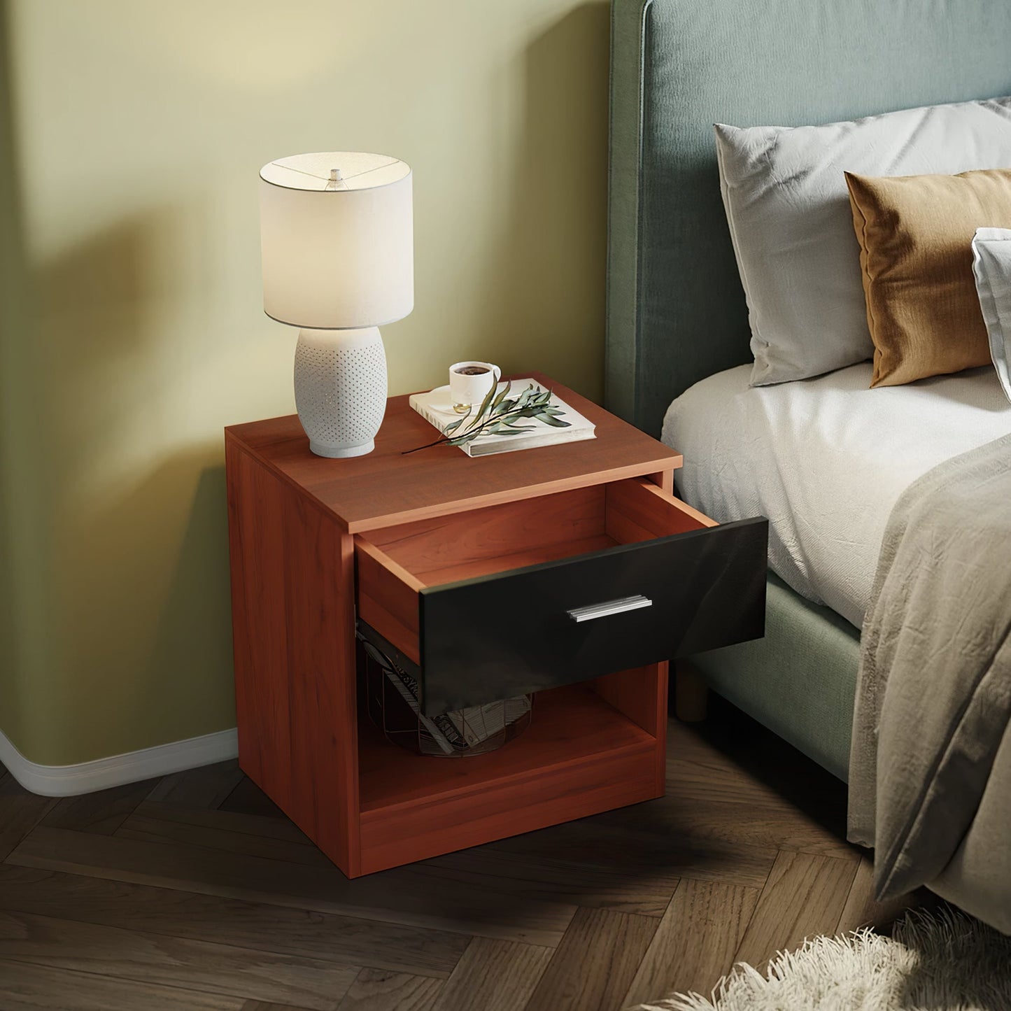 High Gloss Bedroom Furniture 3 Piece Trio Set Wardrobe Chest Bedside