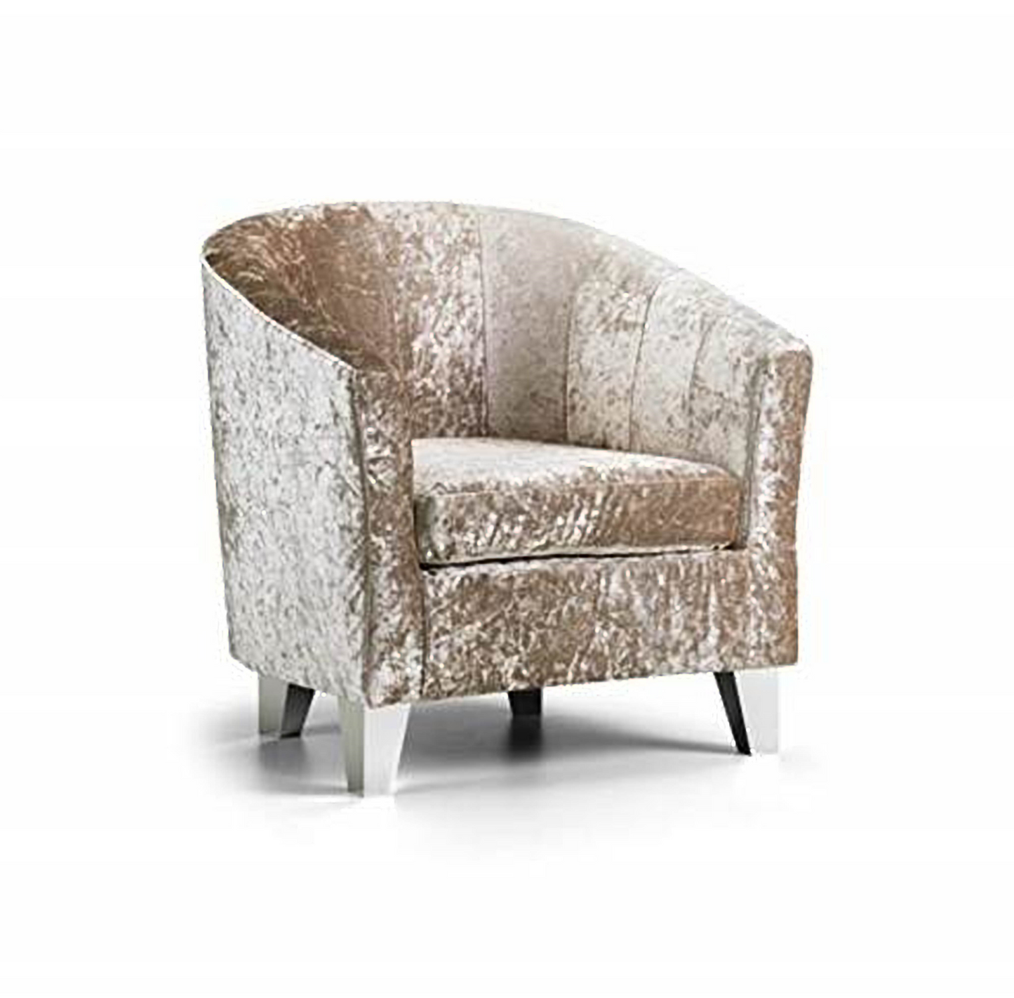 Modern Crushed Velvet Tub Chair Armchair - Add a Touch of Glamour to Your Living Space