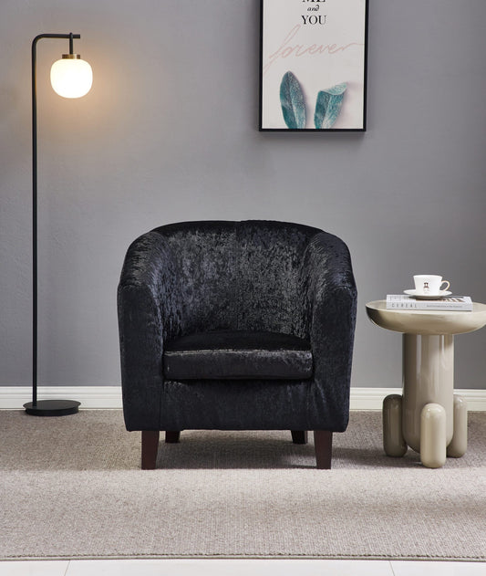 Modern Crushed Velvet Tub Chair Armchair - Add a Touch of Glamour to Your Living Space