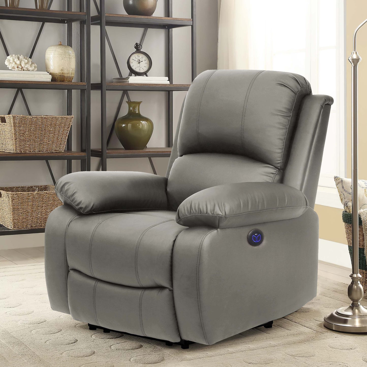 PU Leather Electric Reclining Sofa set