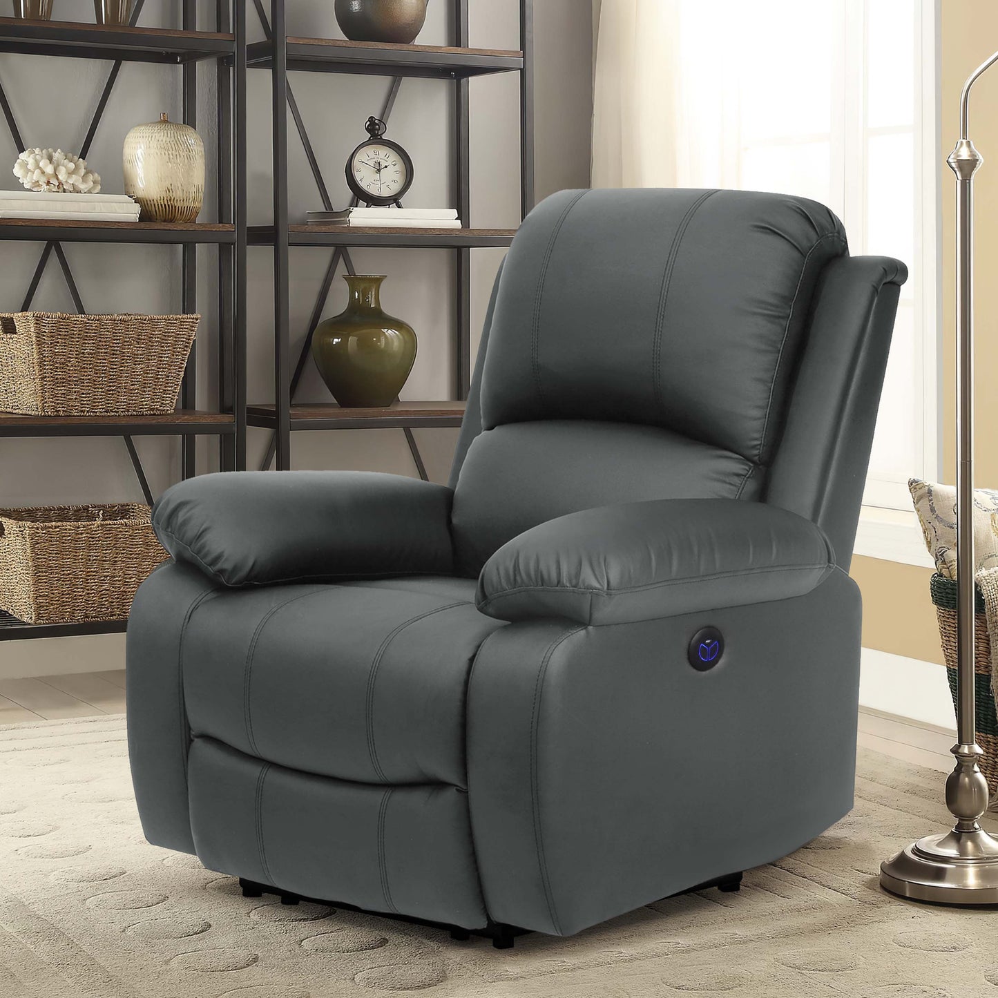 PU Leather Electric Reclining Sofa set