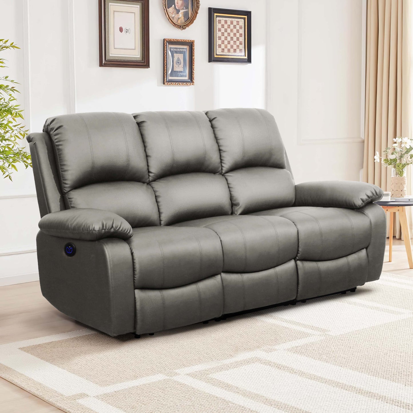 PU Leather Electric Reclining Sofa set