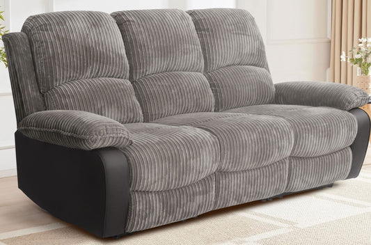 Sienna Recliner Sofa Set: Jumbo Cord Fabric for Ultimate Relaxation