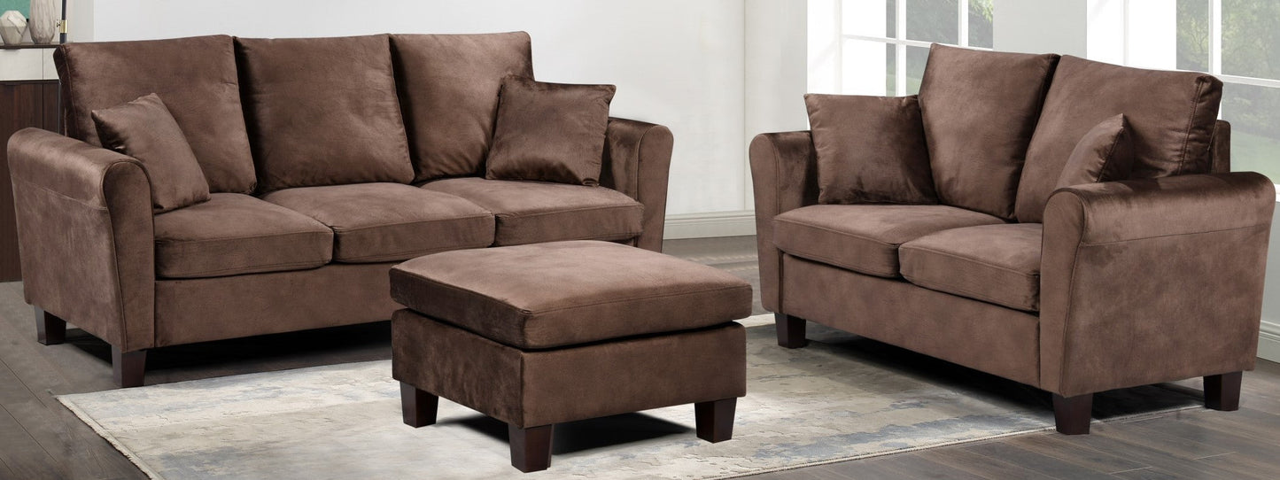 Tivoli Sofa Set: Brushed Velvet for a Luxurious Living Room Experience