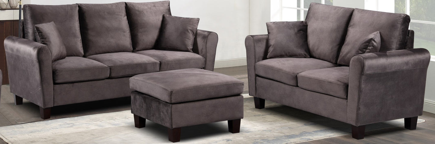 Tivoli Sofa Set: Brushed Velvet for a Luxurious Living Room Experience