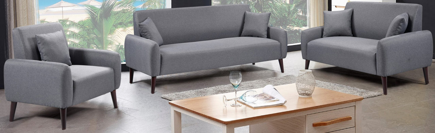 Zamora Grey Linen Sofa Set