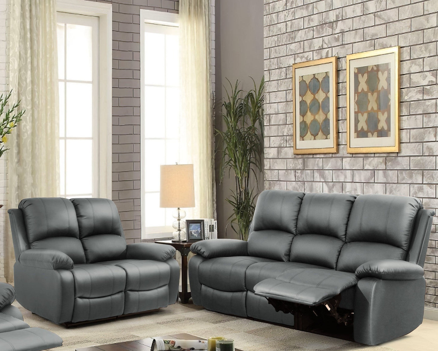 Milan Reclining Luxury Faux Leather Sofa Set - Indulge in the Ultimate Comfort and Style for Your Living Room