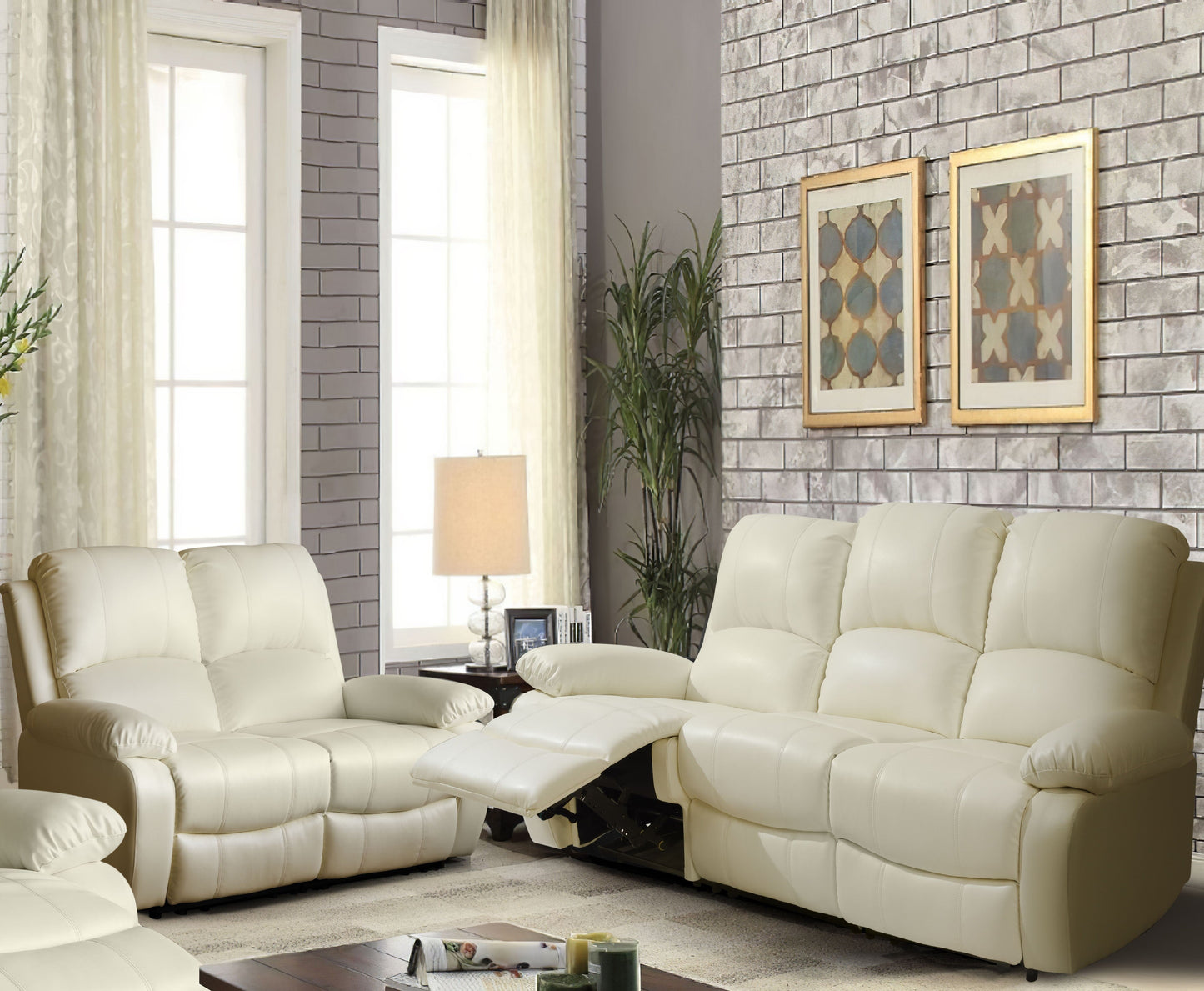 Milan Reclining Luxury Faux Leather Sofa Set - Indulge in the Ultimate Comfort and Style for Your Living Room