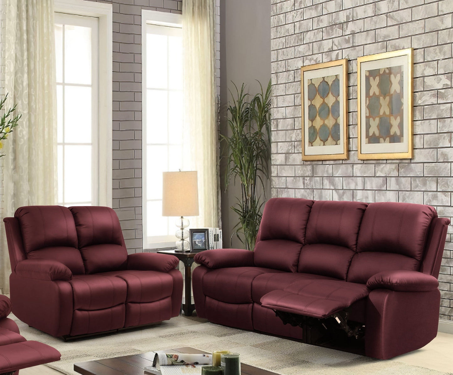 Milan Reclining Luxury Faux Leather Sofa Set - Indulge in the Ultimate Comfort and Style for Your Living Room
