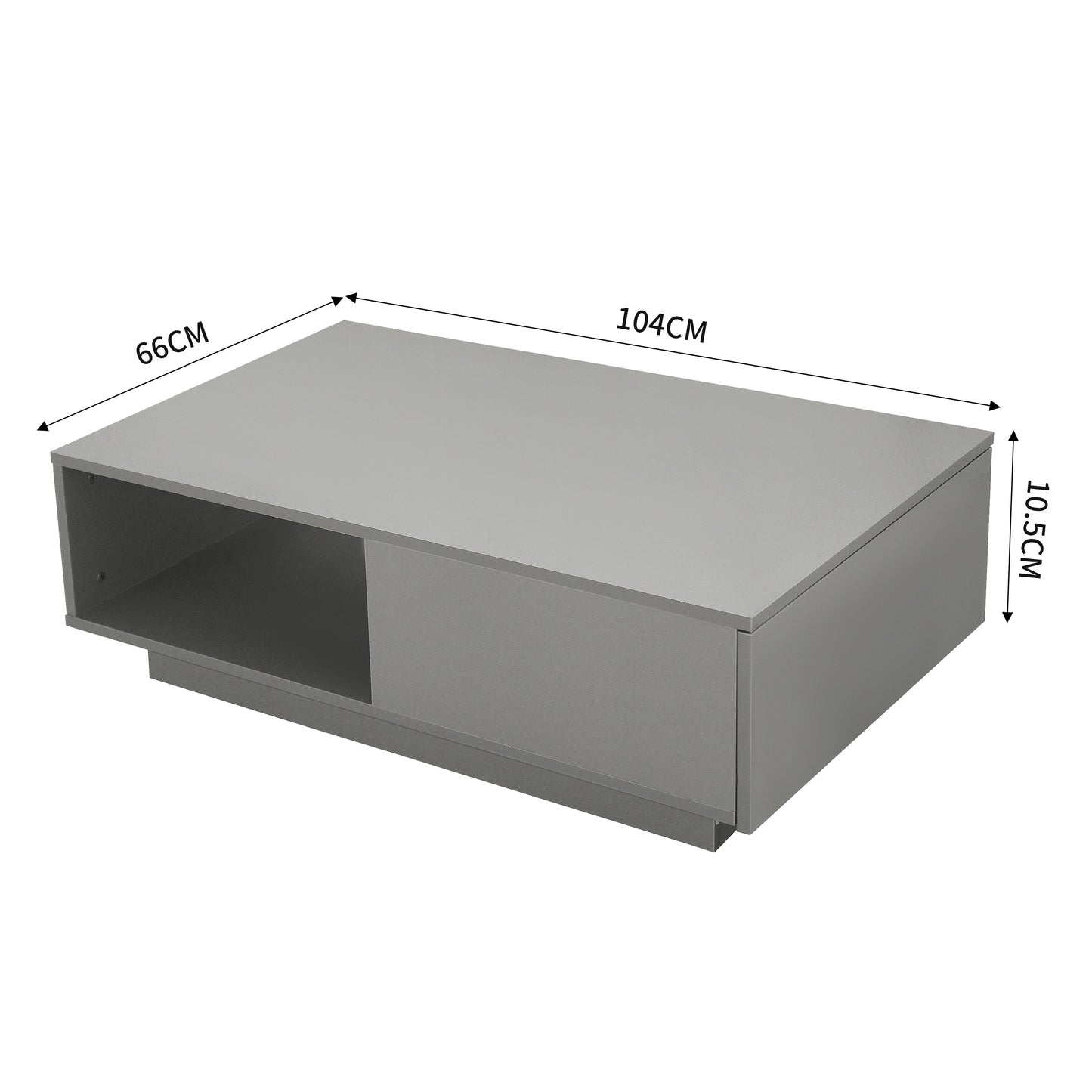 Crawley High Gloss Coffee Table with LED Lighting