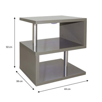 Burnham High Gloss Side Table with LED Lighting