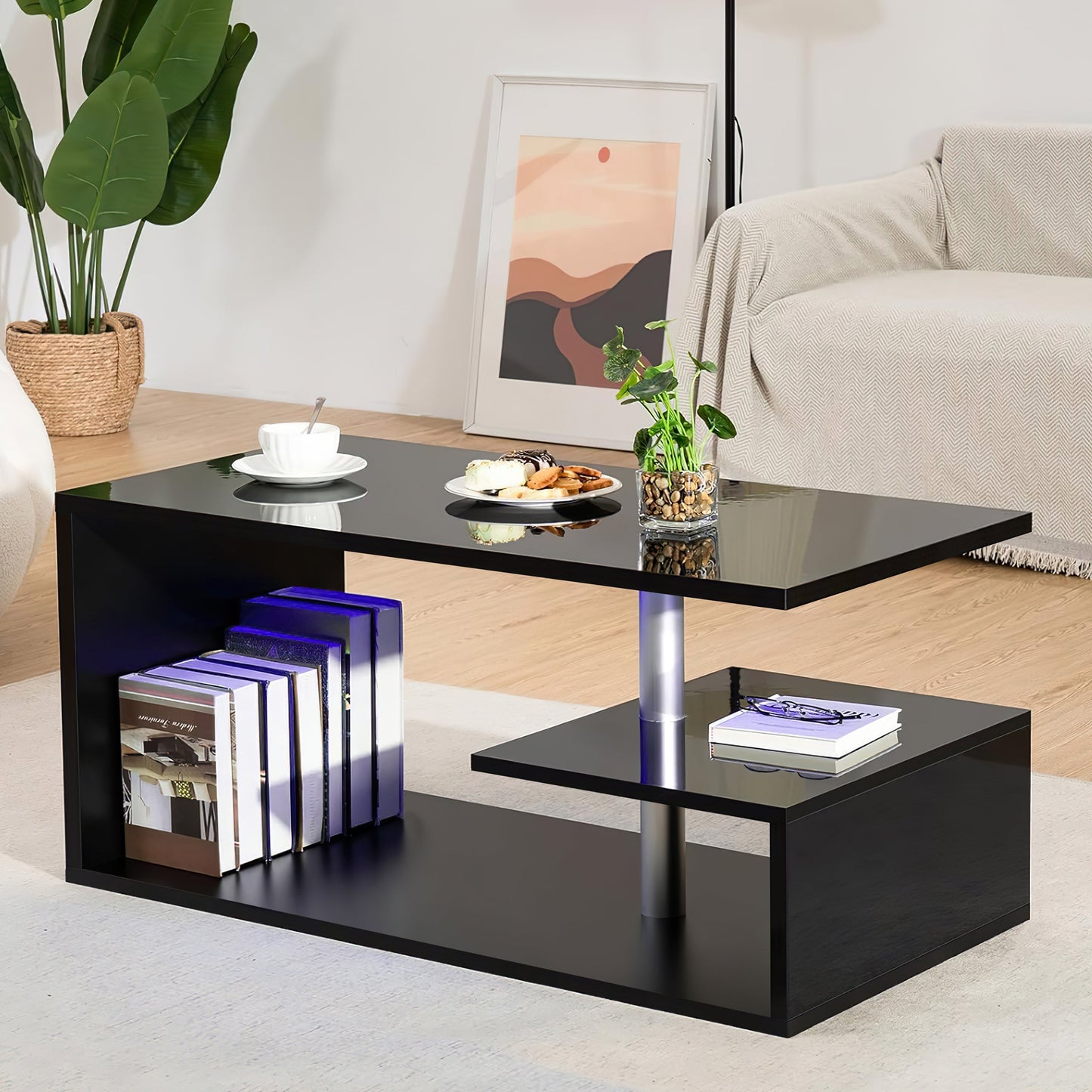 Burnham High Gloss Coffee Table with LED's