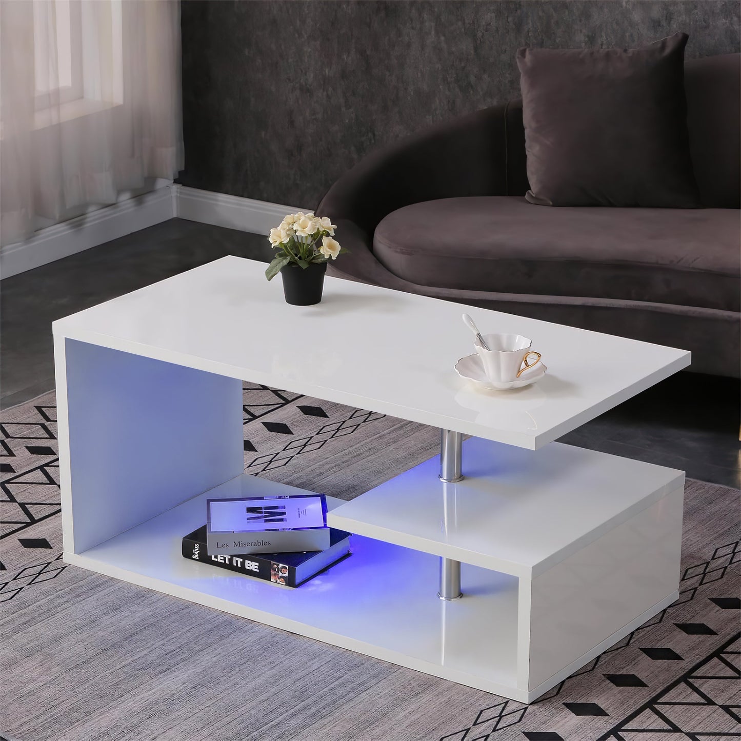 Burnham High Gloss Coffee Table with LED's