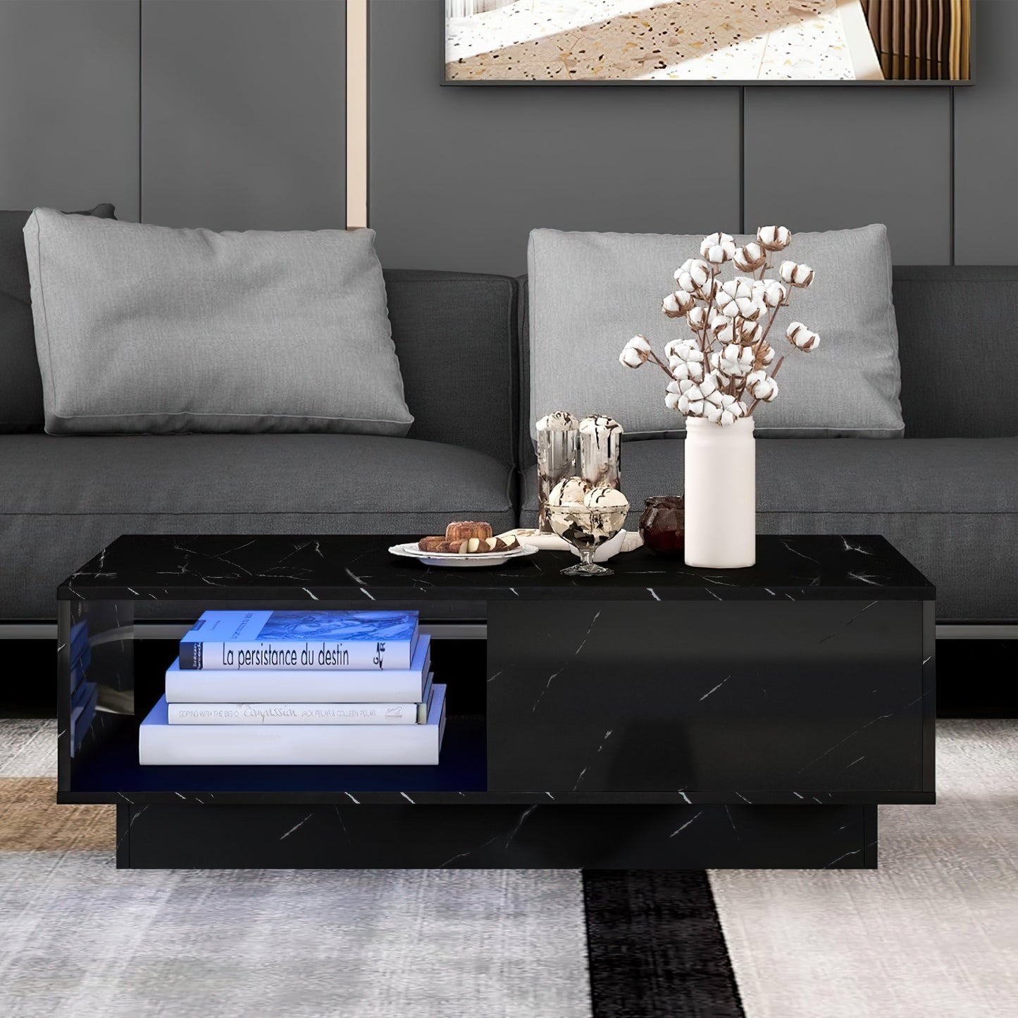 Crawley High Gloss Coffee Table with LED Lighting