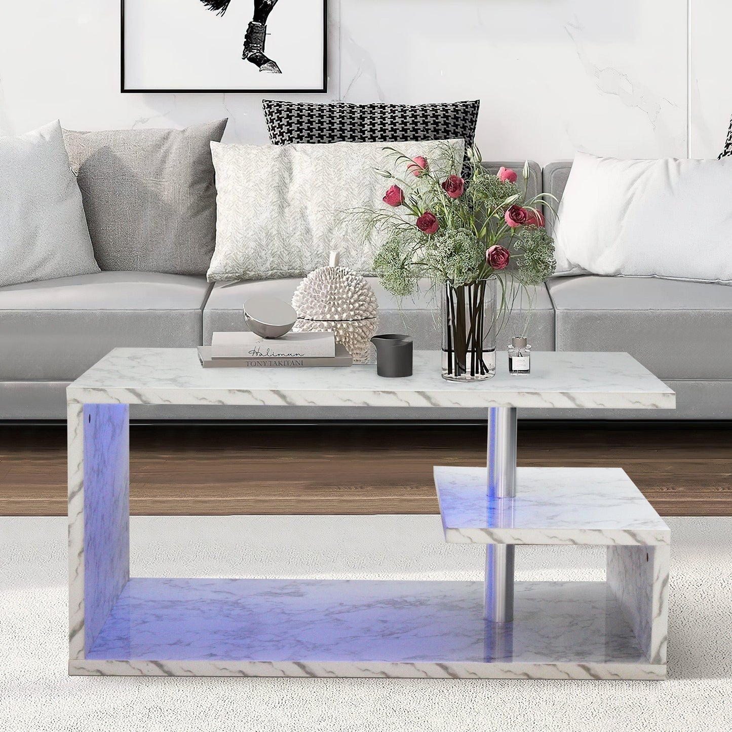 Burnham High Gloss Coffee Table with LED's