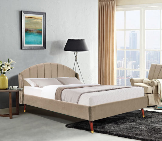 Athens Winged Plush Velvet Fabric Bed Frame - A Luxurious and Sophisticated Statement Piece for Your Bedroom