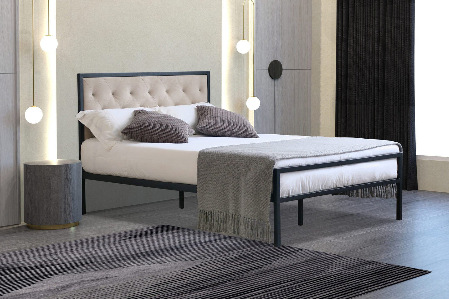 Capri Metal Bed Frame - Sleek Design for Modern Living Spaces