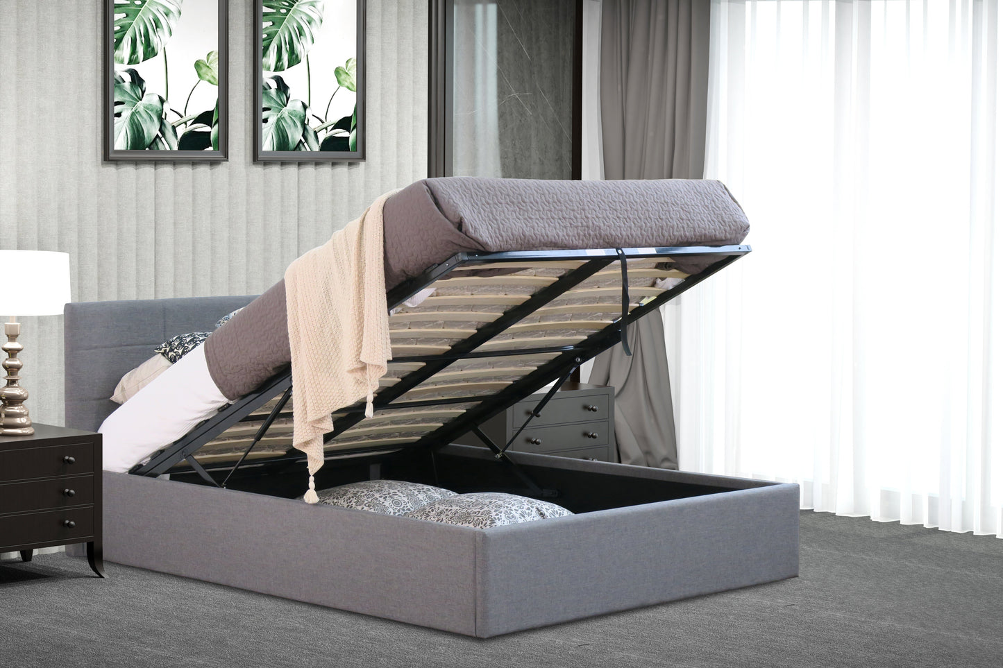 Gas Lift Ottoman Bed Frame - Innovative & Space-Efficient Design for Your Bedroom