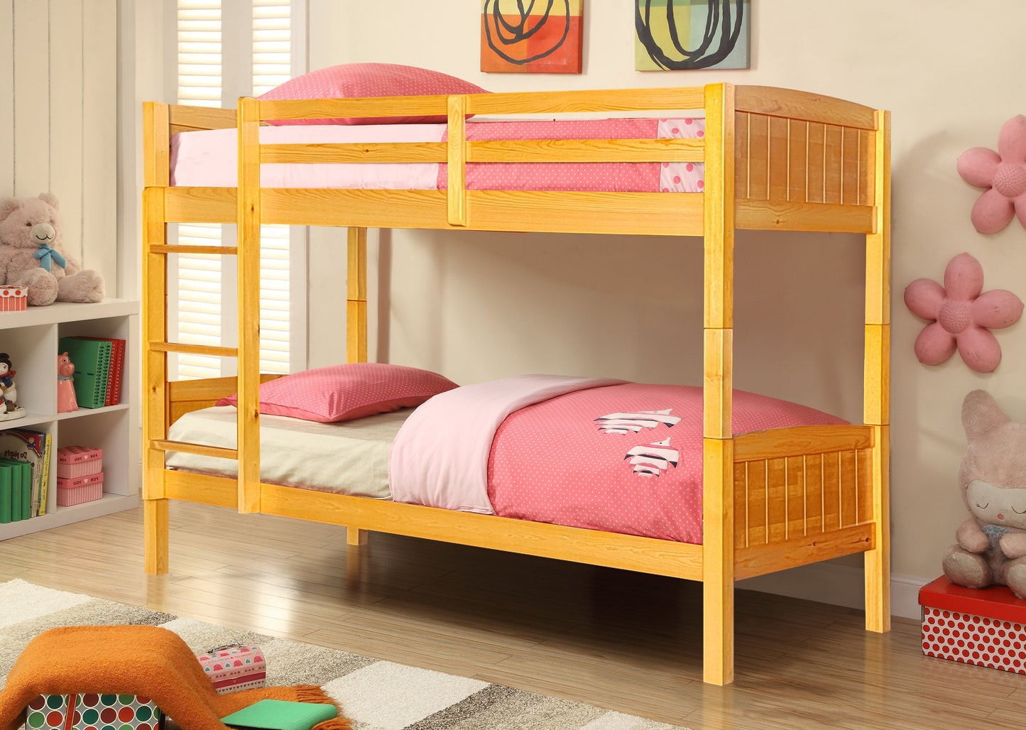 Christopher Wooden Bunk Bed - Space-Saving Comfort for Kids’ Rooms