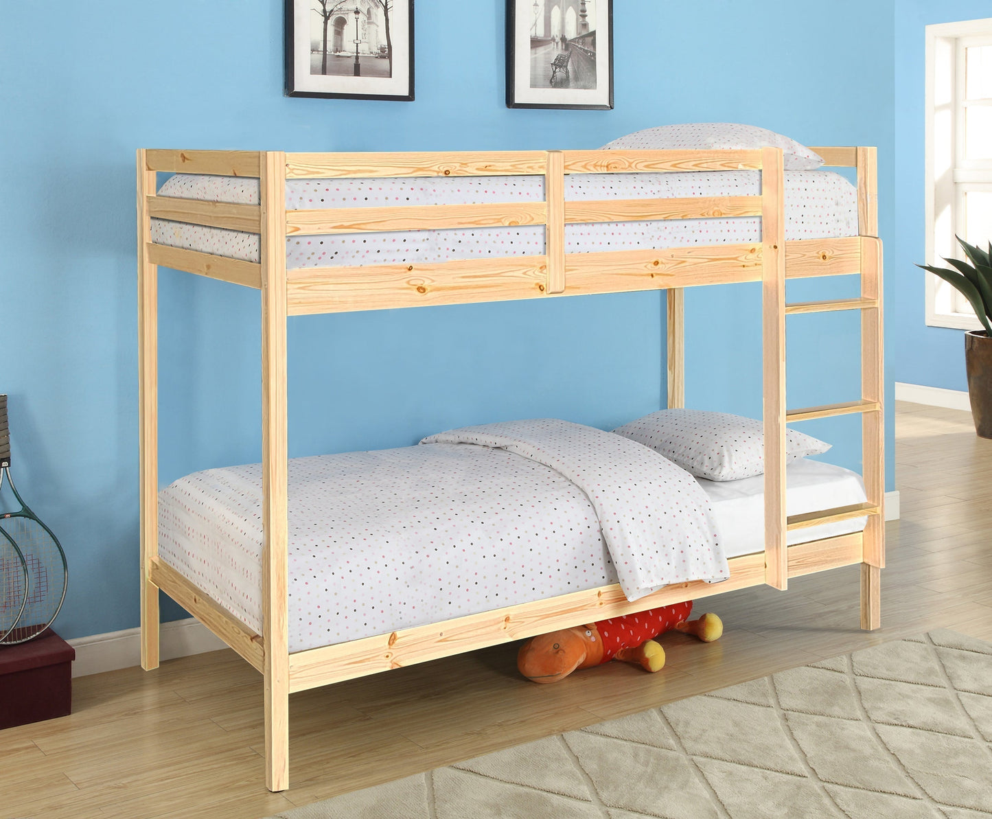 Christopher Wooden Bunk Bed - Space-Saving Comfort for Kids’ Rooms
