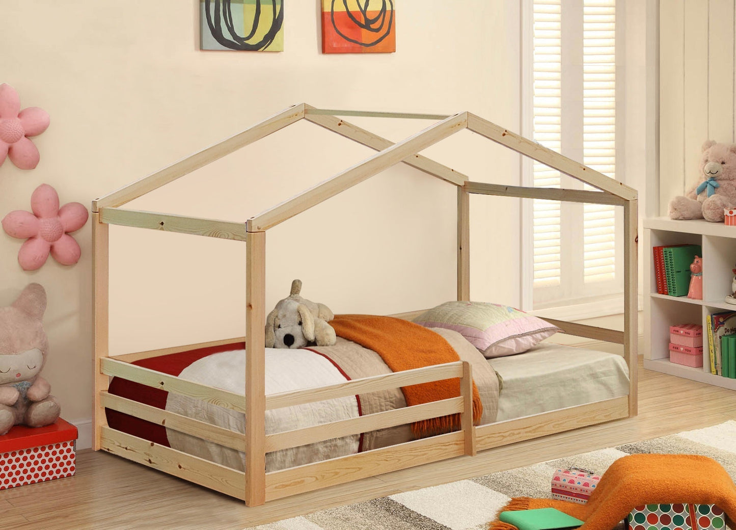 Adorable 3ft Wooden House Bed - A Unique and Cozy Addition to Your Child’s Bedroom