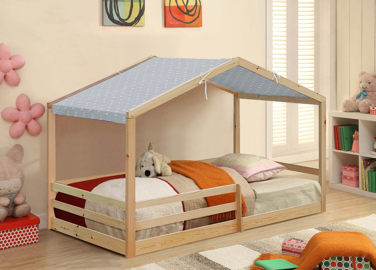 Adorable 3ft Wooden House Bed - A Unique and Cozy Addition to Your Child’s Bedroom