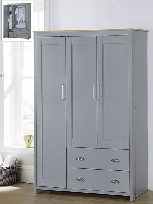 Derby 3 Door 2 Drawer Wardrobe - Spacious and Stylish Storage for Your Bedroom