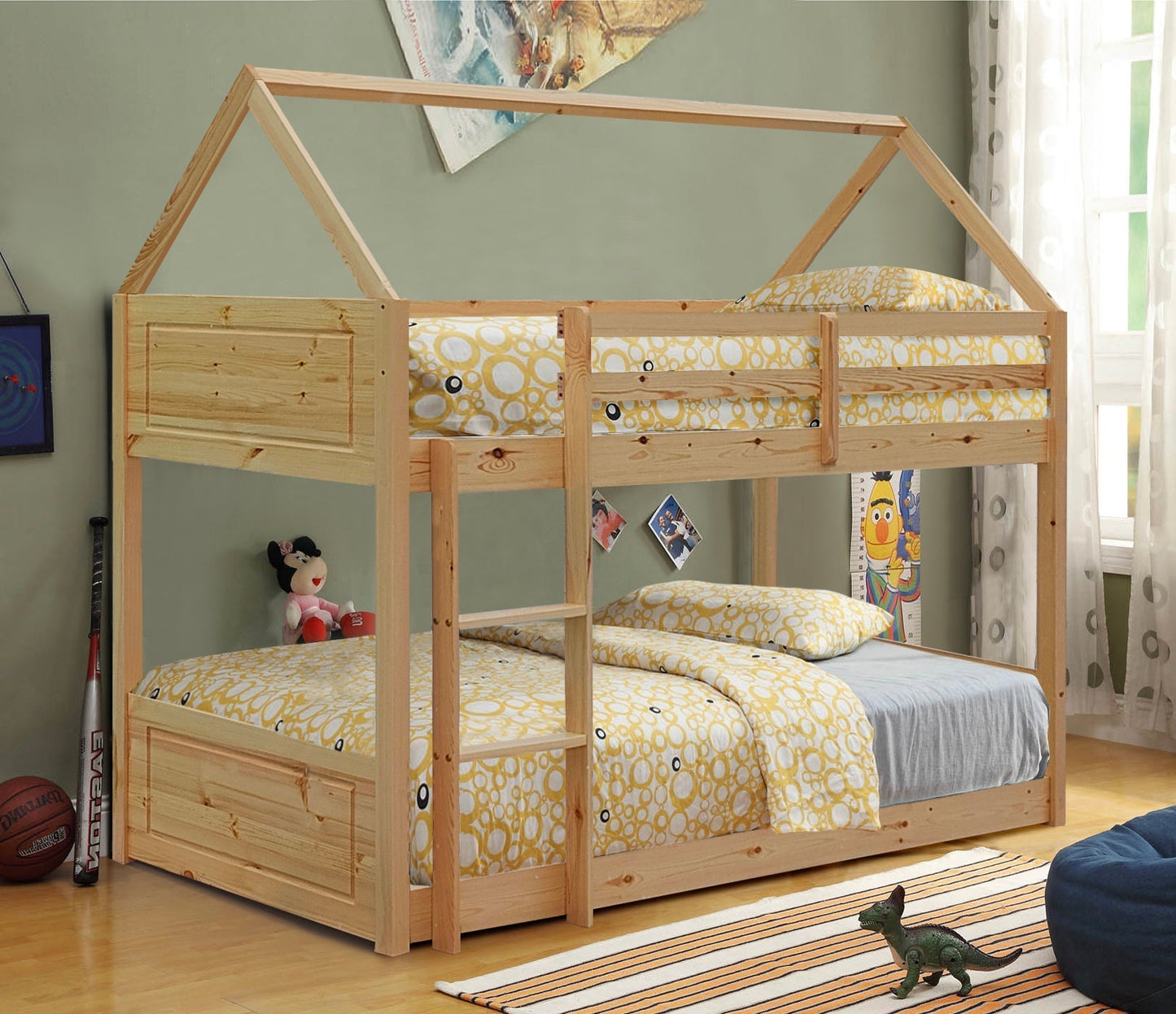 Charming 3ft House-Style Bunk Bed - A Fun and Space-Saving Solution for Kids’ Rooms
