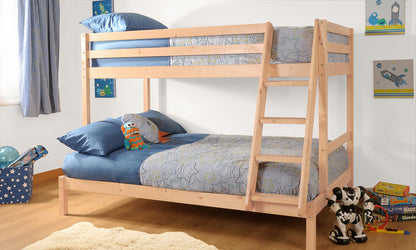Durleigh Wooden Triple Bunk Bed - Space-Saving & Stylish Solution for Your Home