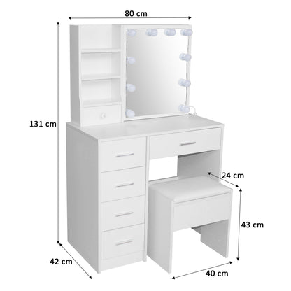 Elsa 5 Drawer Sliding dressing table set