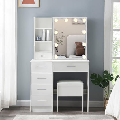 Elsa 5 Drawer Sliding dressing table set