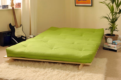 Wooden Futon sofa bed frame with a Luxury Mattress