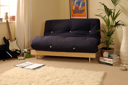 Wooden Futon sofa bed frame with a Luxury Mattress