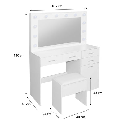 Jasmine 4 Drawer dressing table set