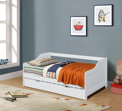 3ft Wooden Trundle Bed, Grey, White or Caramel Bedroom Furniture Trundle Bed