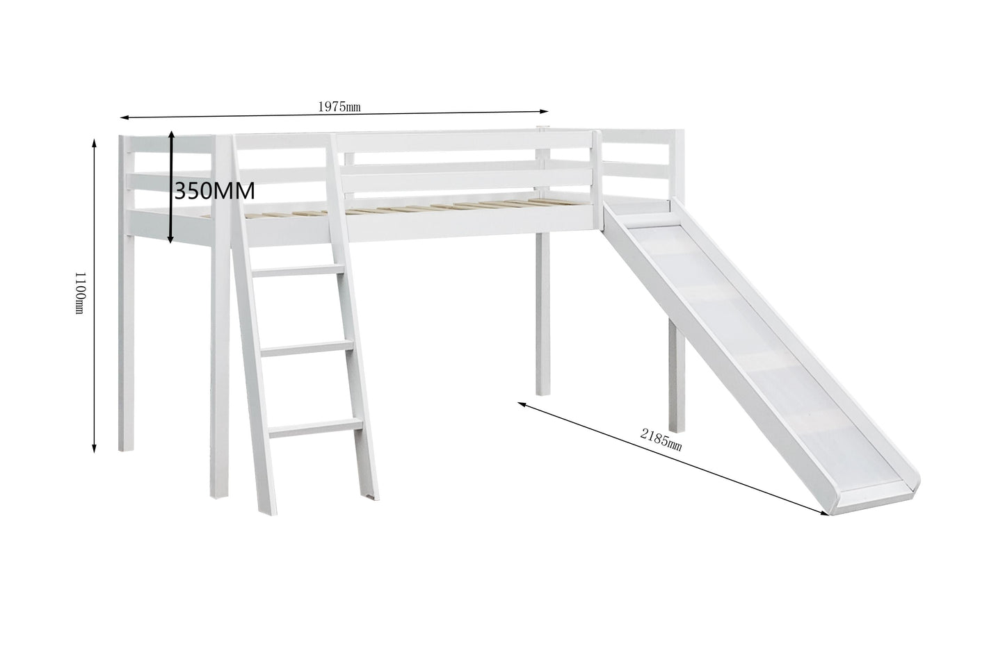 Practical 3ft Wooden Mid Sleeper Bed - A Stylish and Space-Efficient Choice for Your Child’s Bedroom