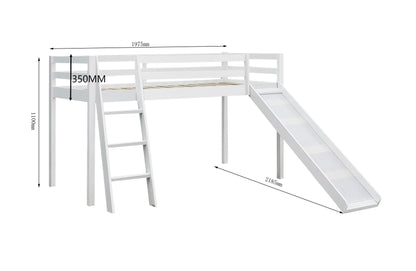 Practical 3ft Wooden Mid Sleeper Bed - A Stylish and Space-Efficient Choice for Your Child’s Bedroom