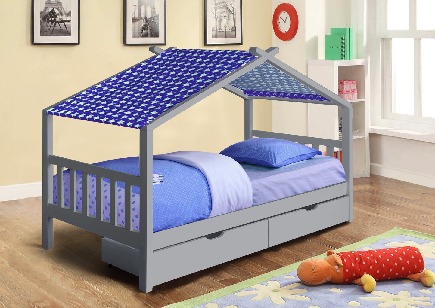 Versatile 3ft Wooden Storage House Bed - A Fun and Functional Addition to Your Child’s Bedroom