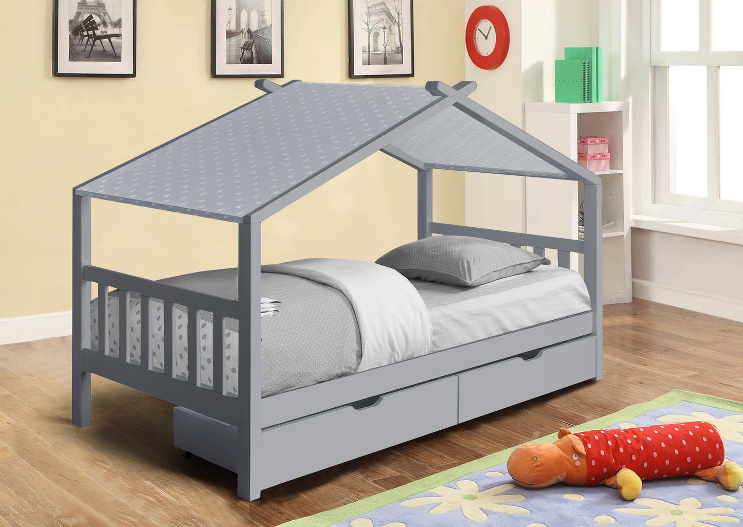 Versatile 3ft Wooden Storage House Bed - A Fun and Functional Addition to Your Child’s Bedroom