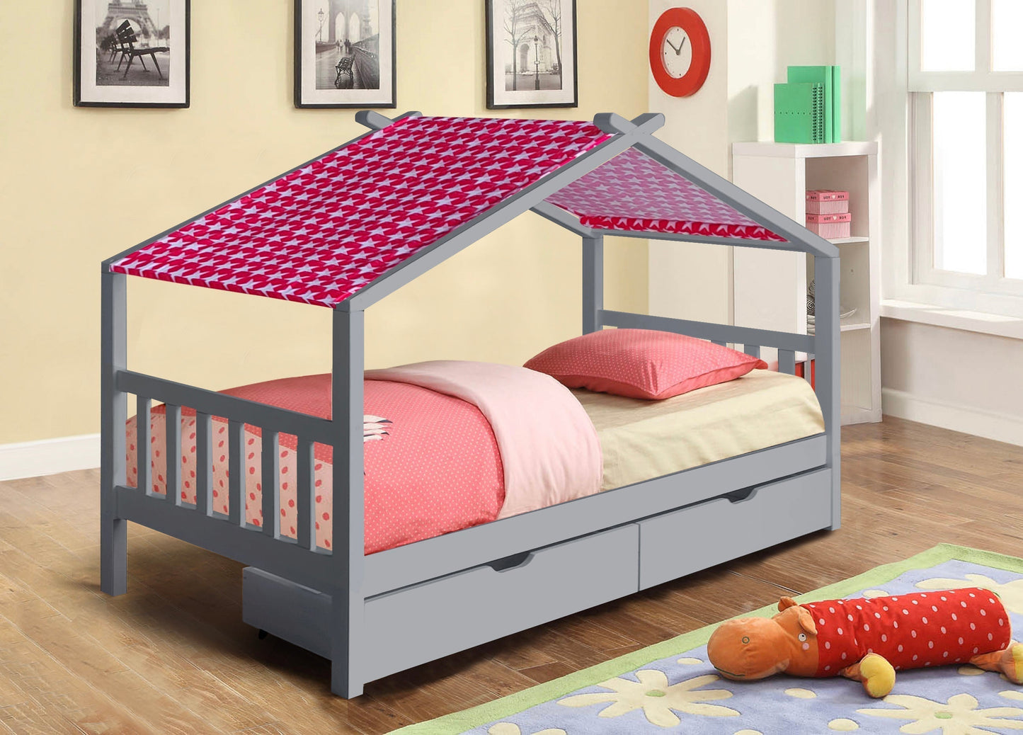 Versatile 3ft Wooden Storage House Bed - A Fun and Functional Addition to Your Child’s Bedroom