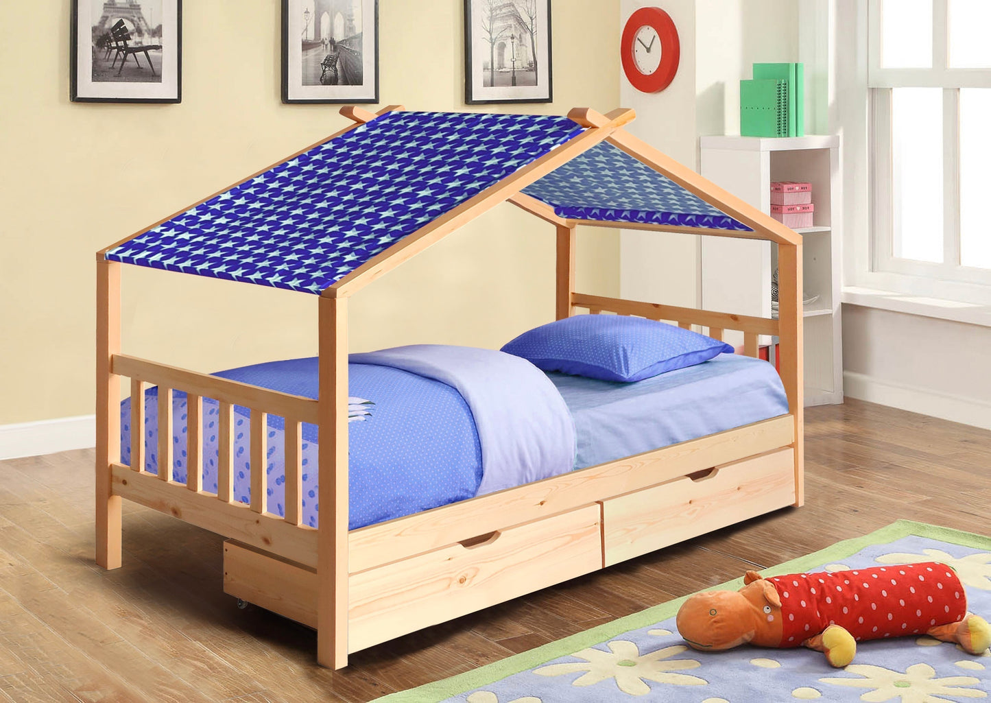 Versatile 3ft Wooden Storage House Bed - A Fun and Functional Addition to Your Child’s Bedroom