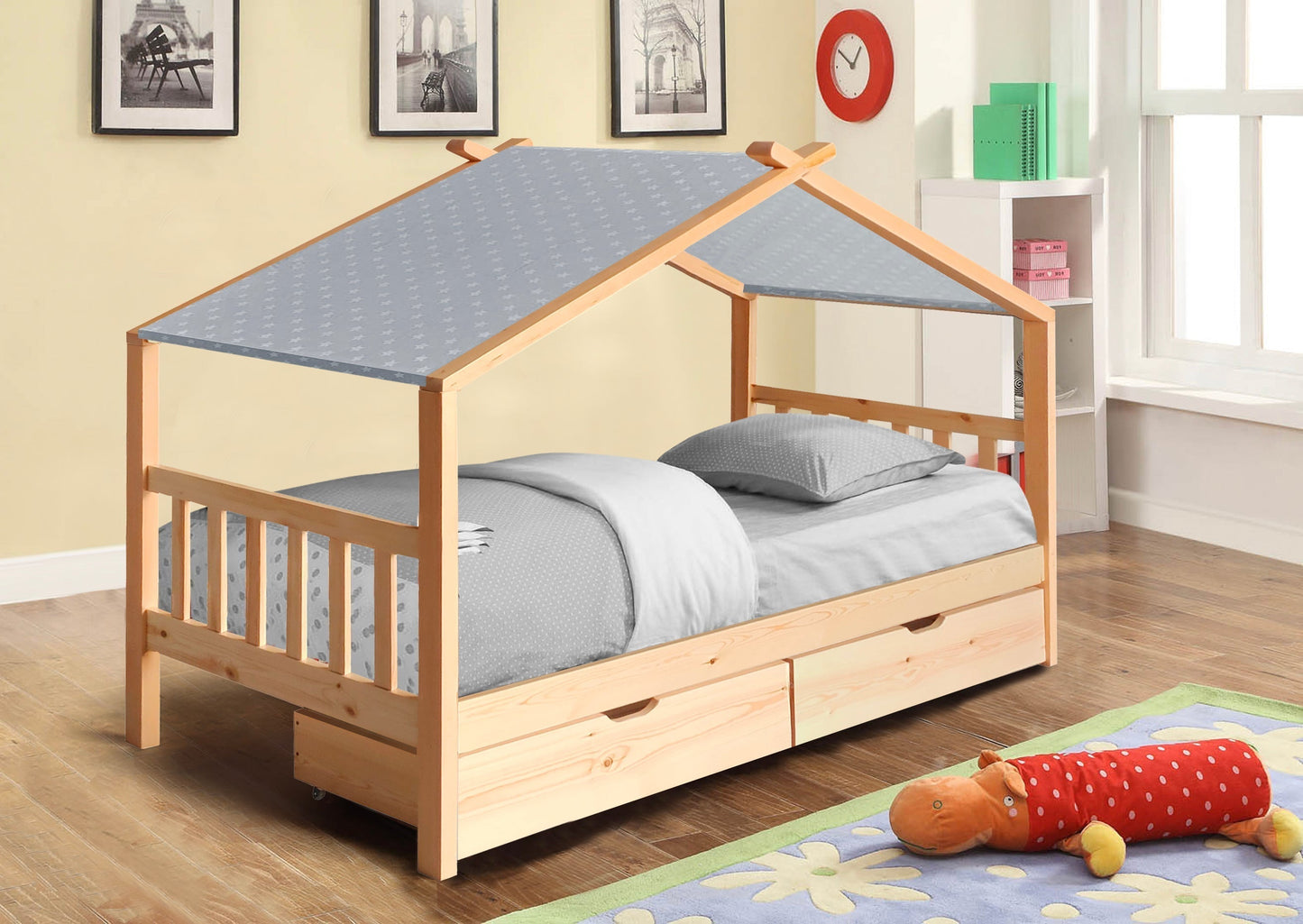 Versatile 3ft Wooden Storage House Bed - A Fun and Functional Addition to Your Child’s Bedroom