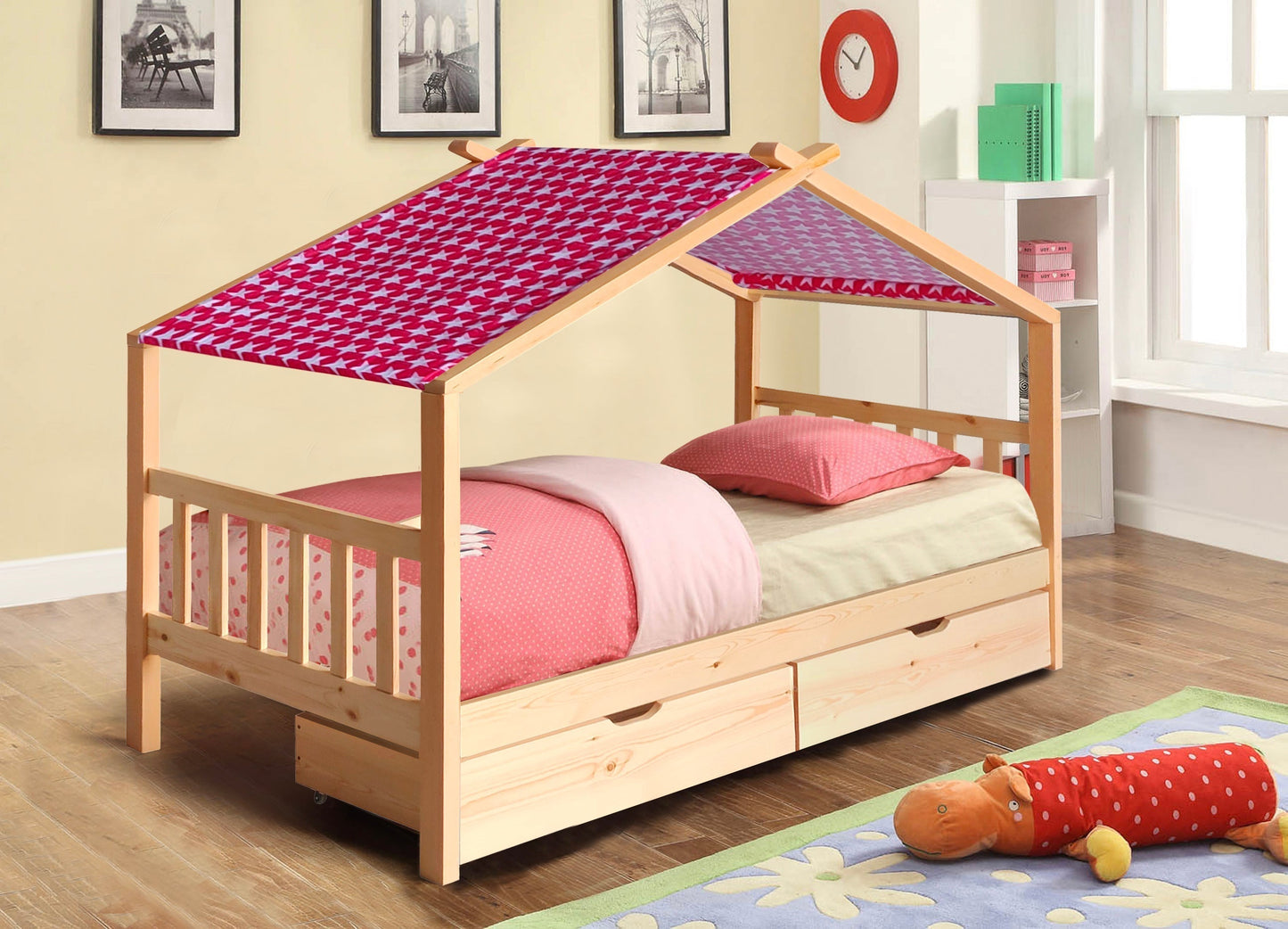 Versatile 3ft Wooden Storage House Bed - A Fun and Functional Addition to Your Child’s Bedroom
