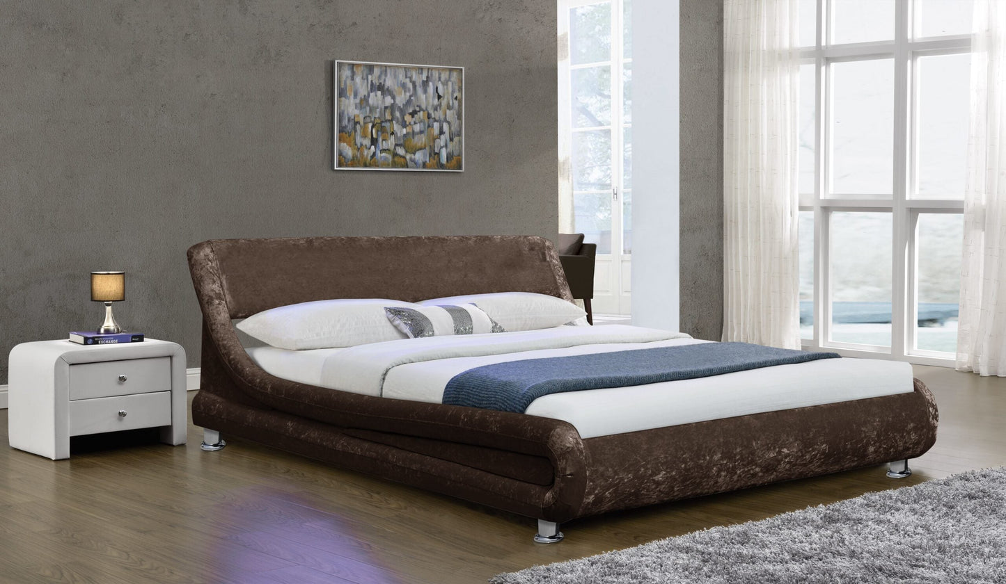 Mallorca Crushed Velvet Bed Frame - Luxurious & Plush Statement Piece for Your Bedroom