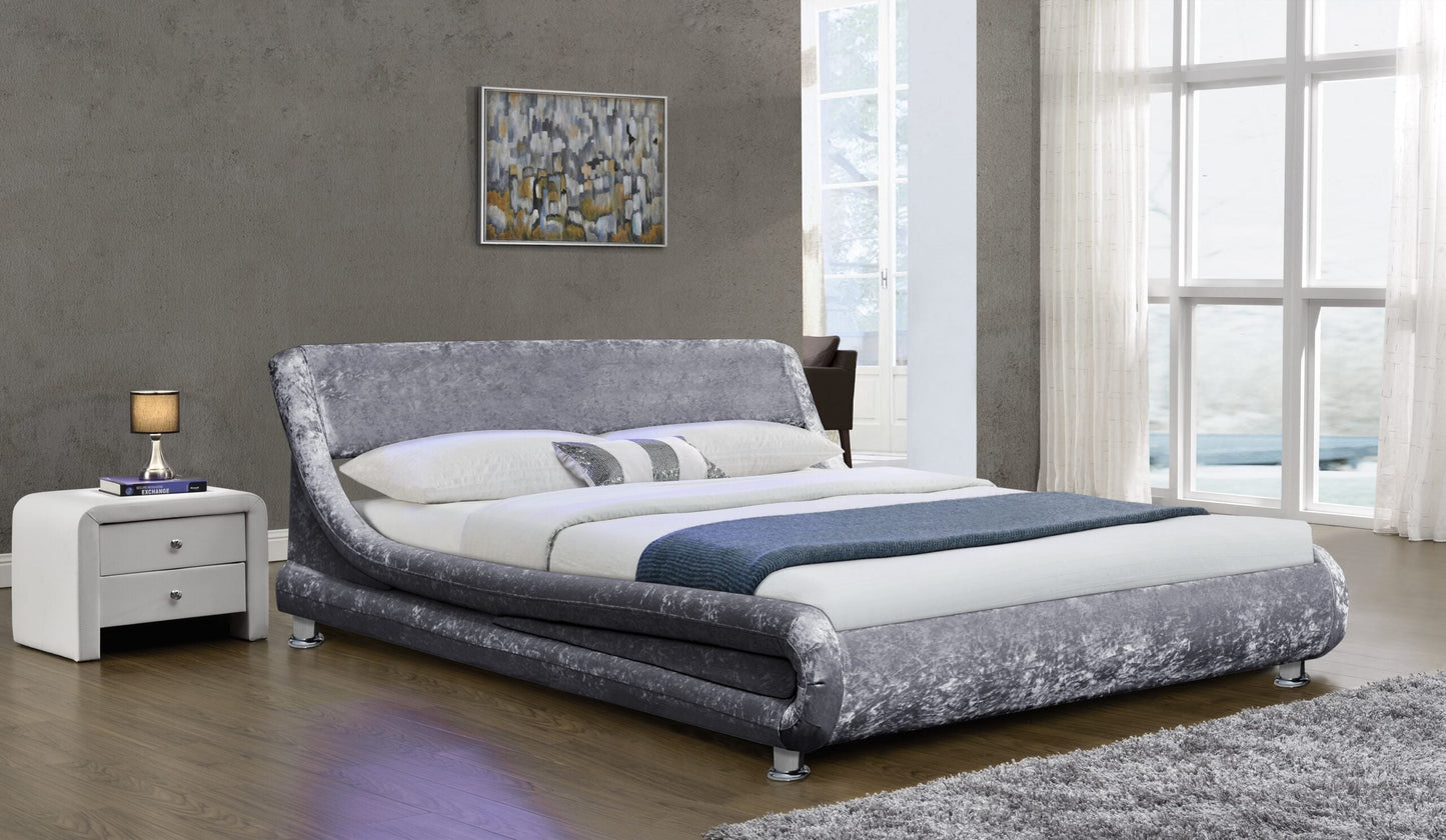 Mallorca Crushed Velvet Bed Frame - Luxurious & Plush Statement Piece for Your Bedroom